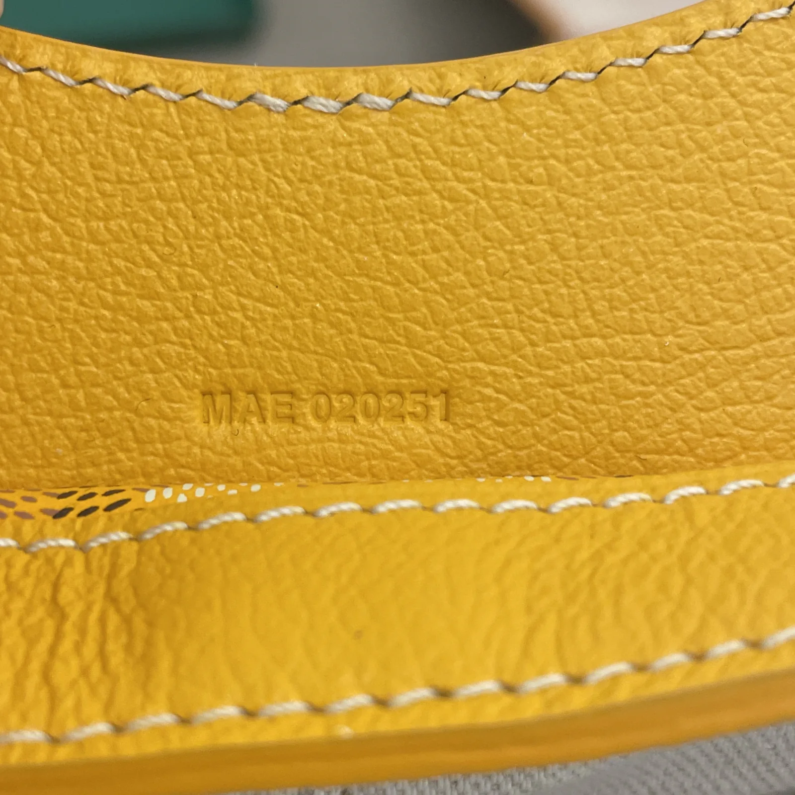 Goyard Serial Number Checker — Interior stamp